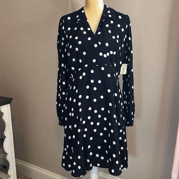 NWT ON 34th Polka Dot Dress(size 12) - Picture 2 of 8